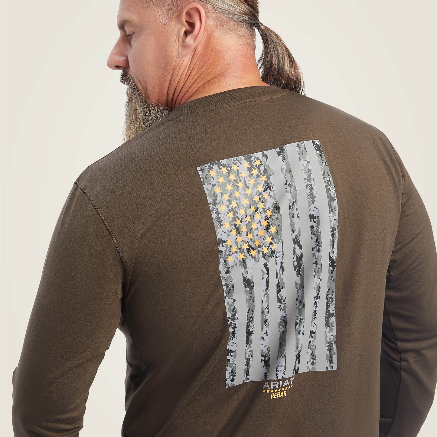 Ariat Men Rebar Workman Reflective Flag Graphic T-Shirt