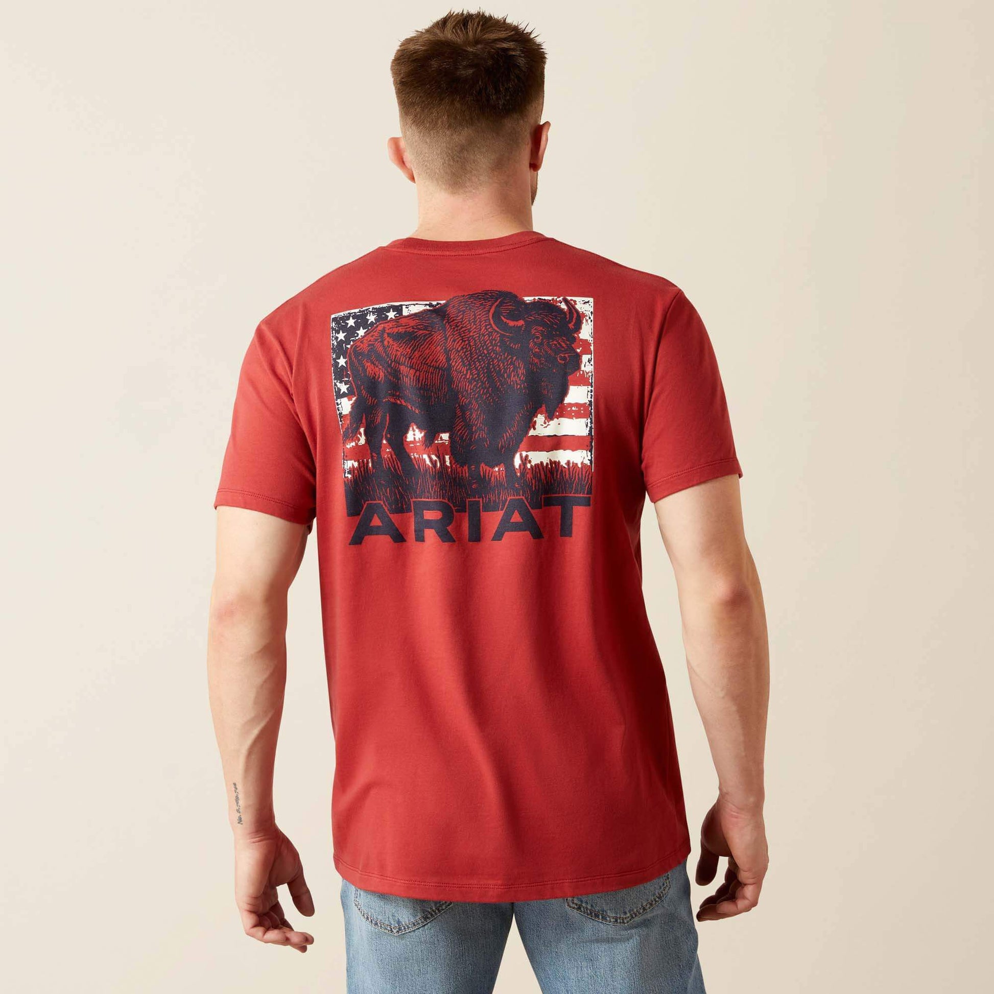 Ariat Men Ariat Buffalo Flag T-Shirt