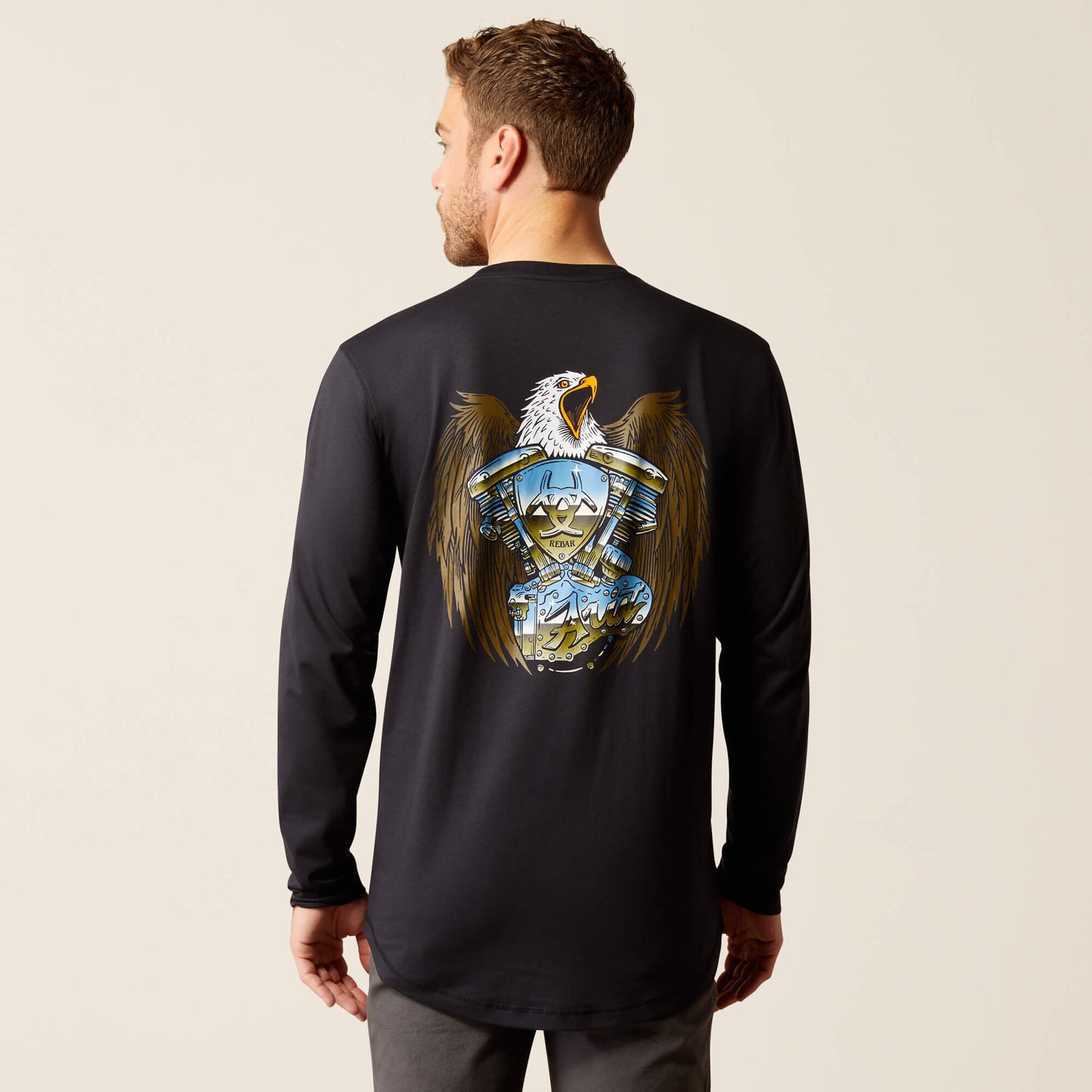 Ariat Men Rebar Workman Chrome Moto Eagle T-Shirt