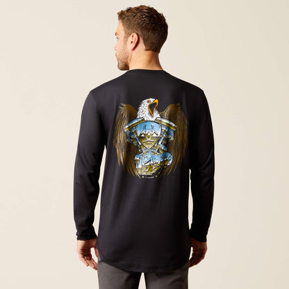 Ariat Men Rebar Workman Chrome Moto Eagle T-Shirt