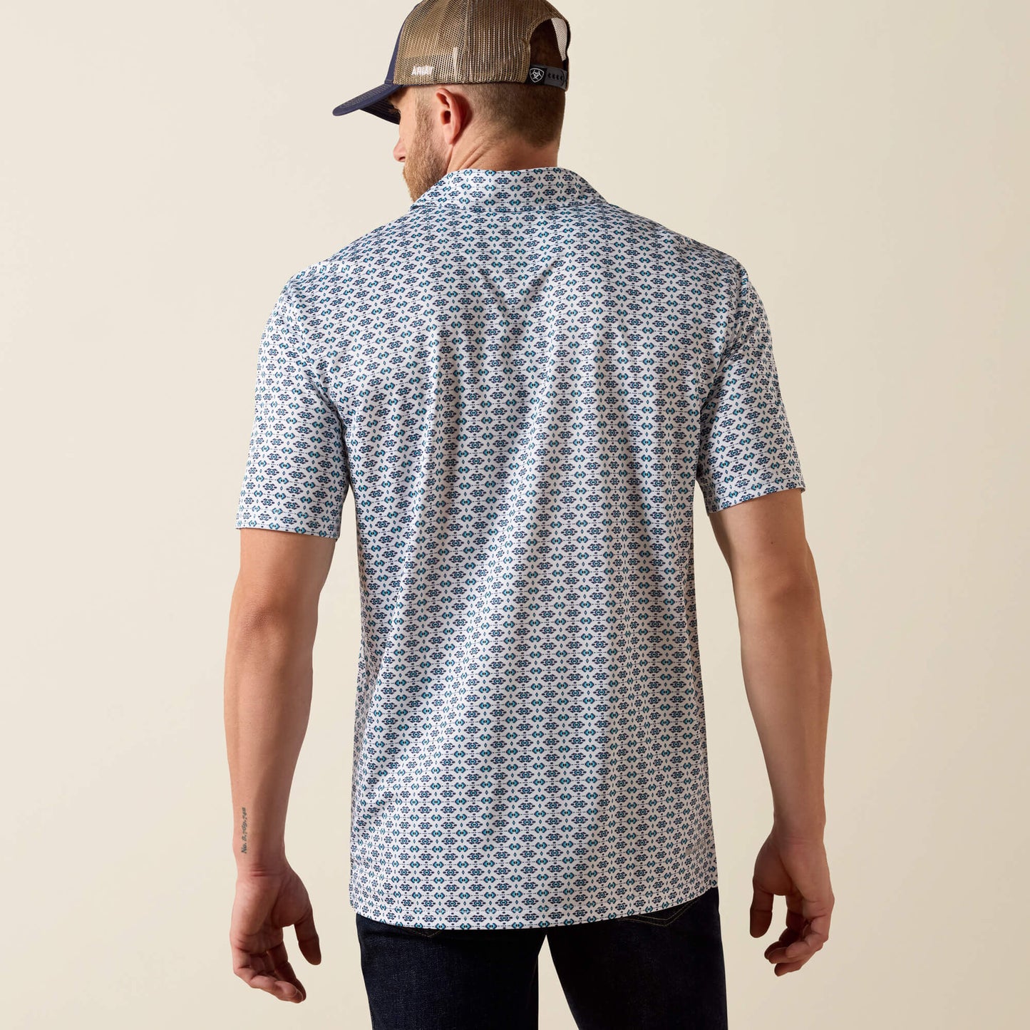 Ariat Men All Over Print Classic Fit Polo