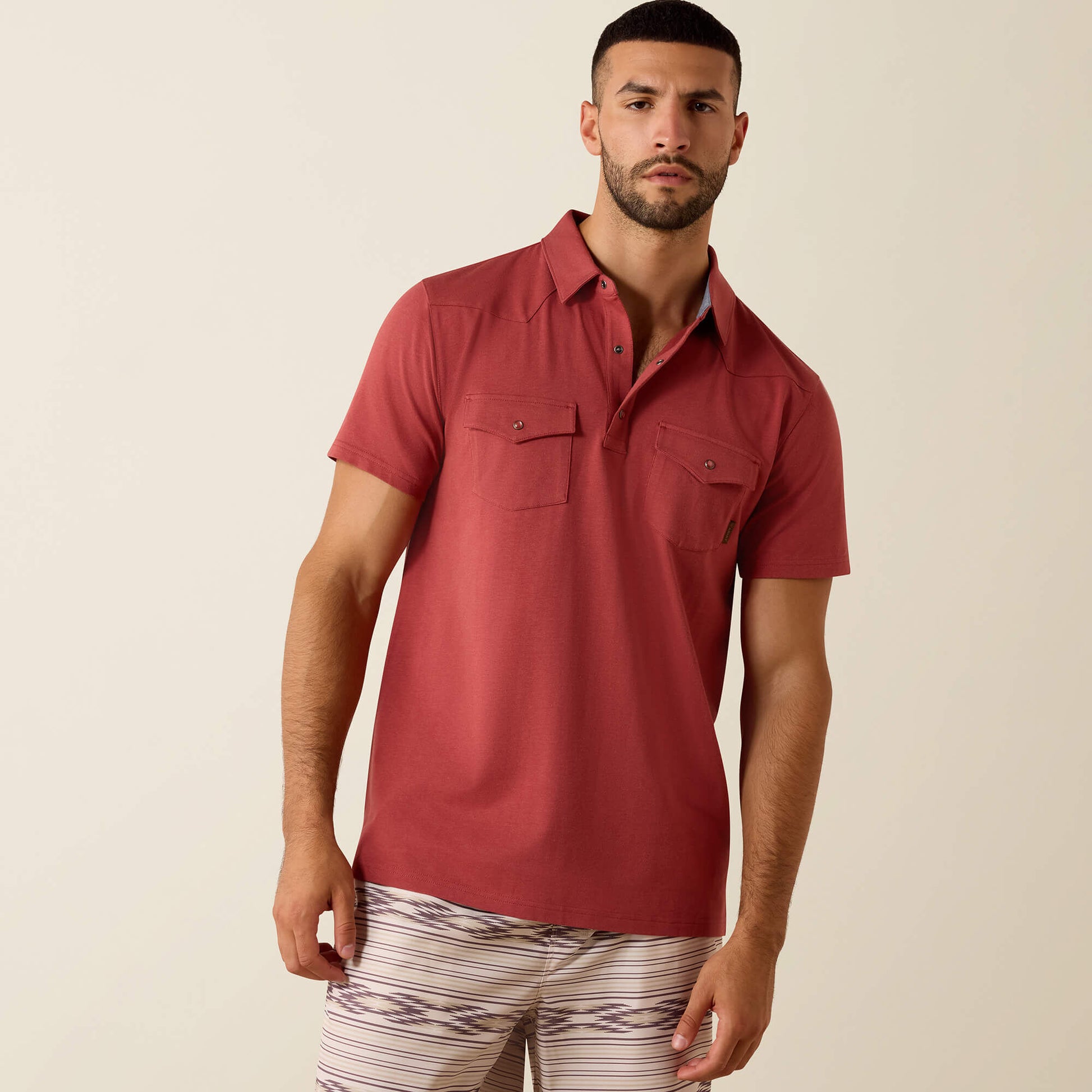 Ariat Men Retro Western Snap Polo