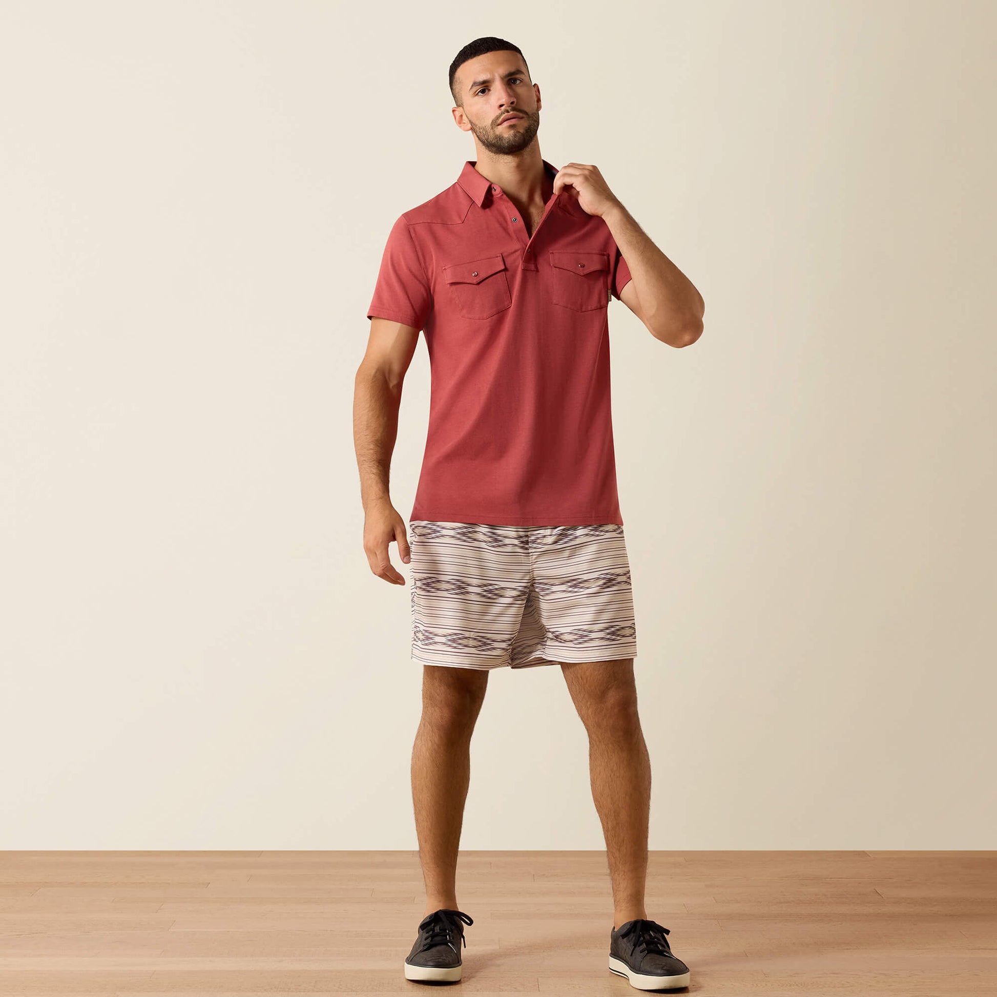 Ariat Men Retro Western Snap Polo