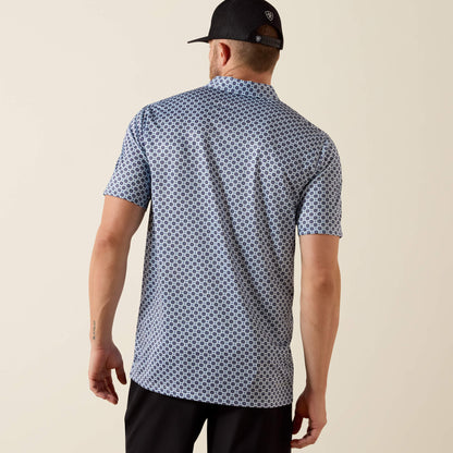 Ariat Men All Over Print Fitted Polo
