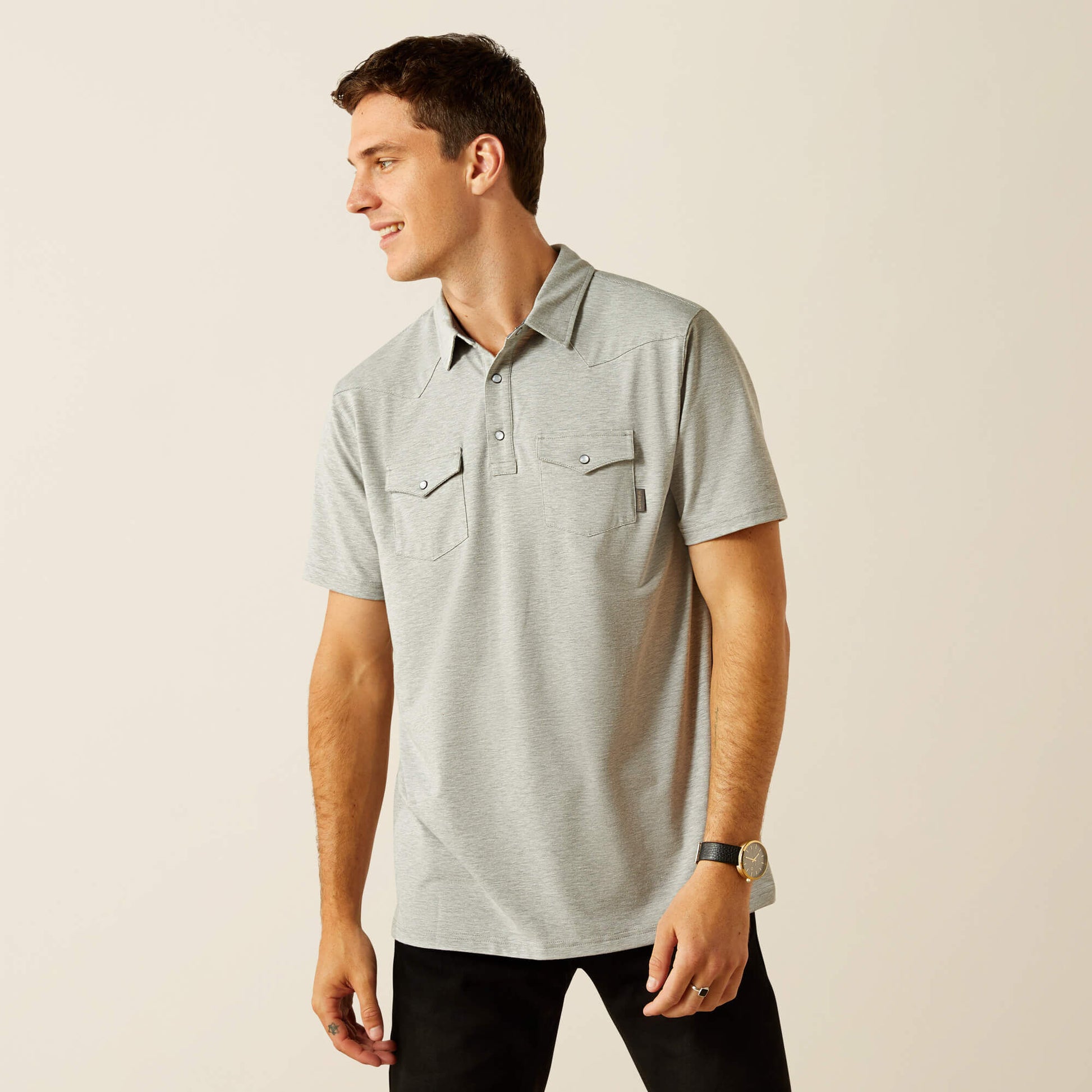 Ariat Men Retro Western Snap Polo