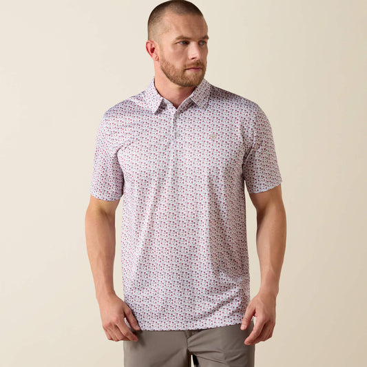 Ariat Men All Over Print Classic Fit Polo