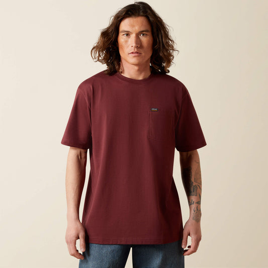 Ariat Men Rebar Cotton Strong Standard Pocket T-Shirt