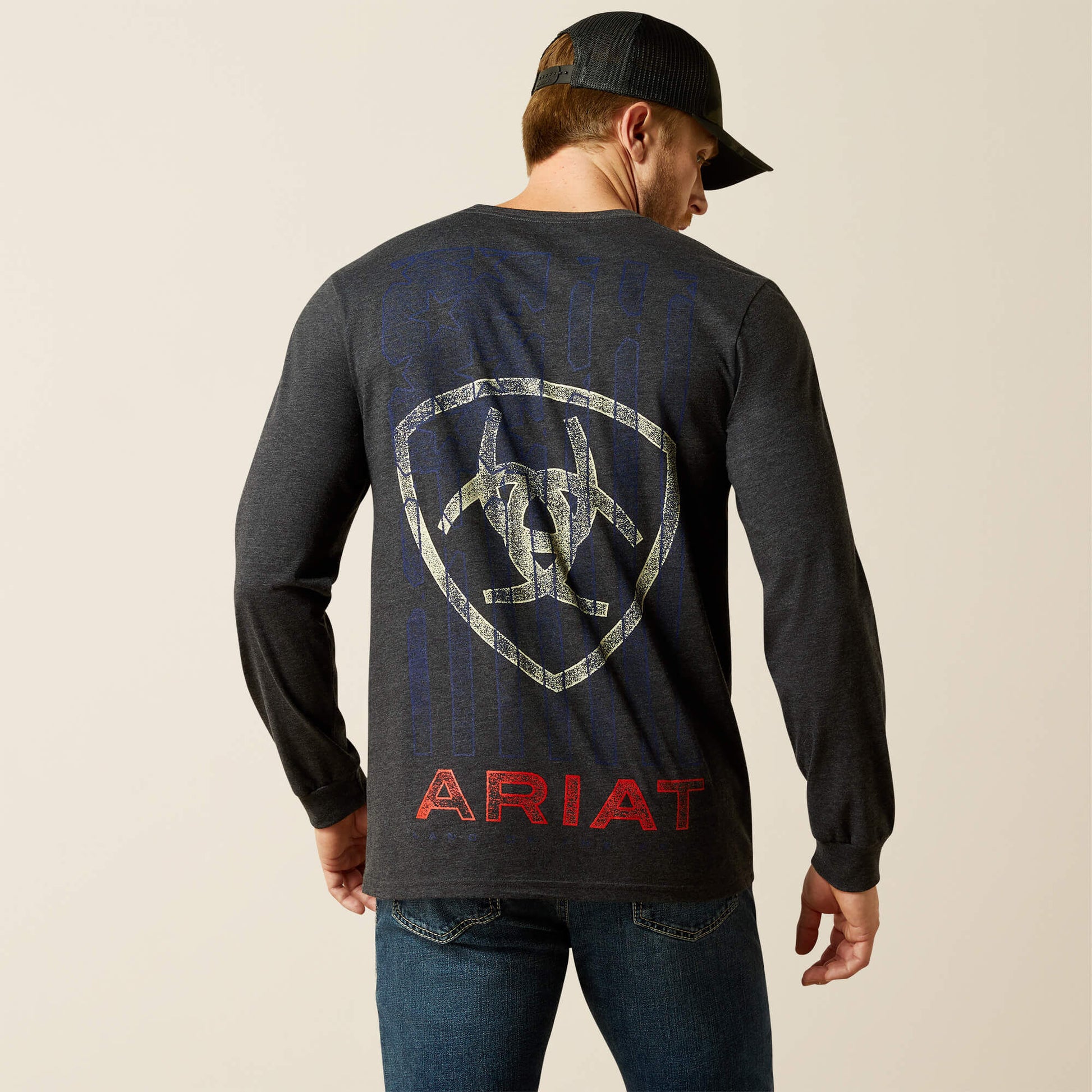 Ariat Men Ariat Stamped Freedom Classic Fit Long Sleeve T-Shirt