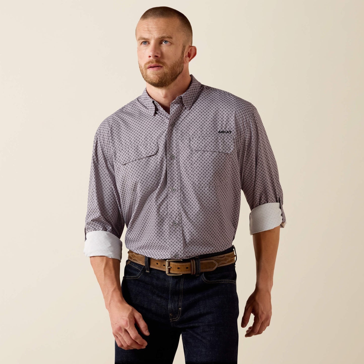 Ariat Men Printed VentTEK Outbound Classic Fit Shirt