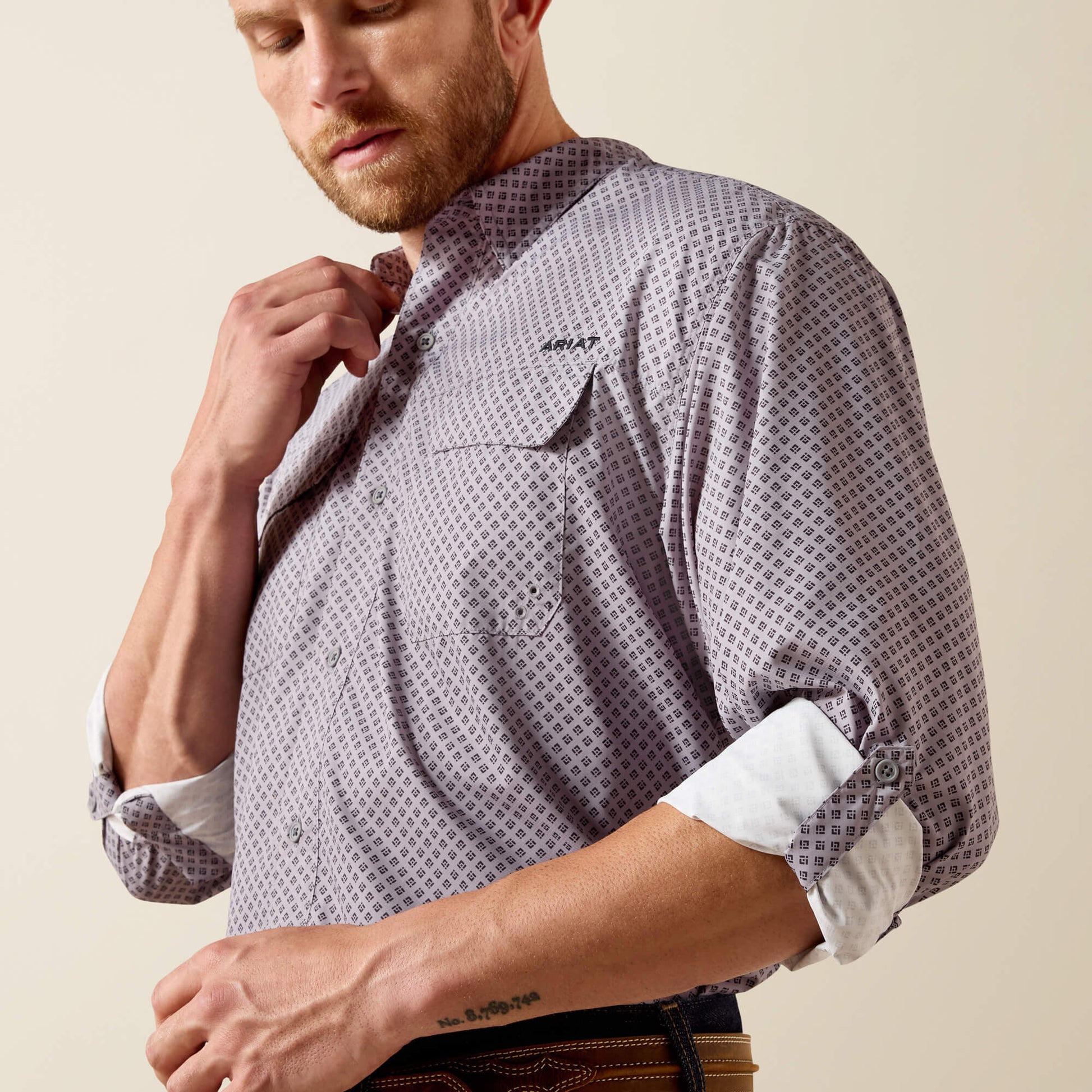 Ariat Men Printed VentTEK Outbound Classic Fit Shirt