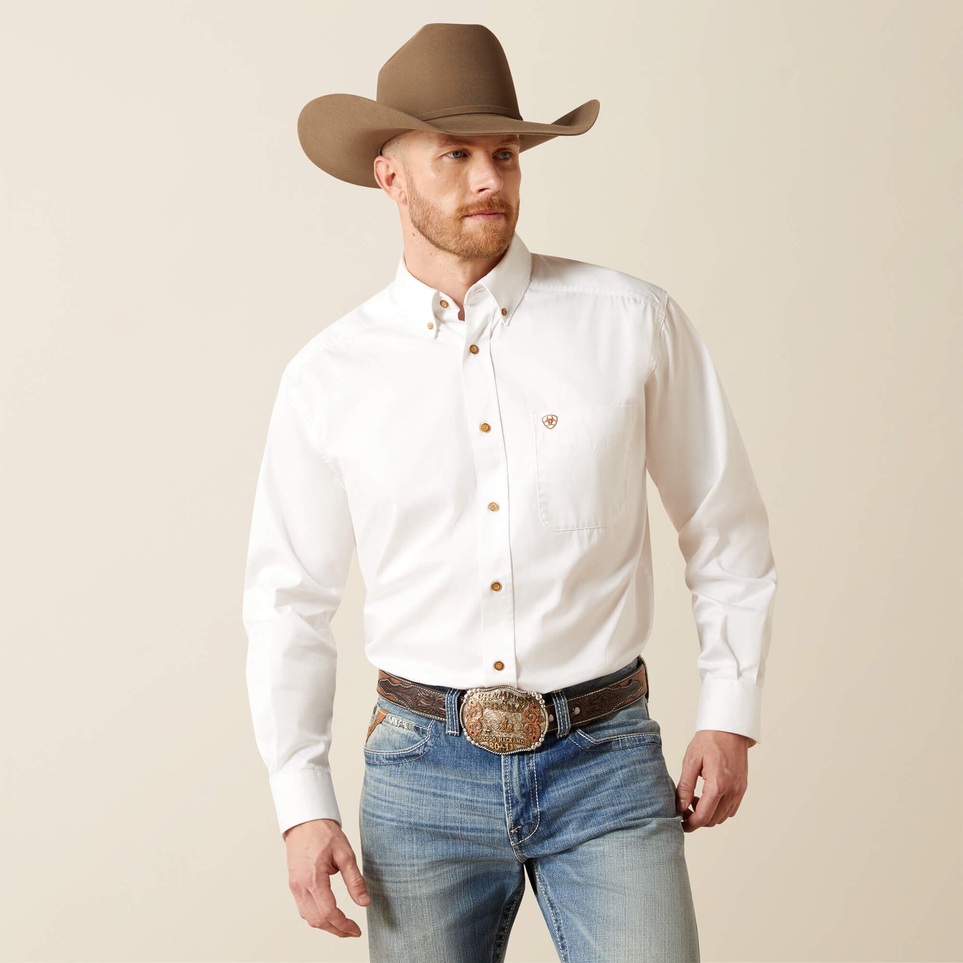 Ariat Men Solid Twill Classic Fit Shirt
