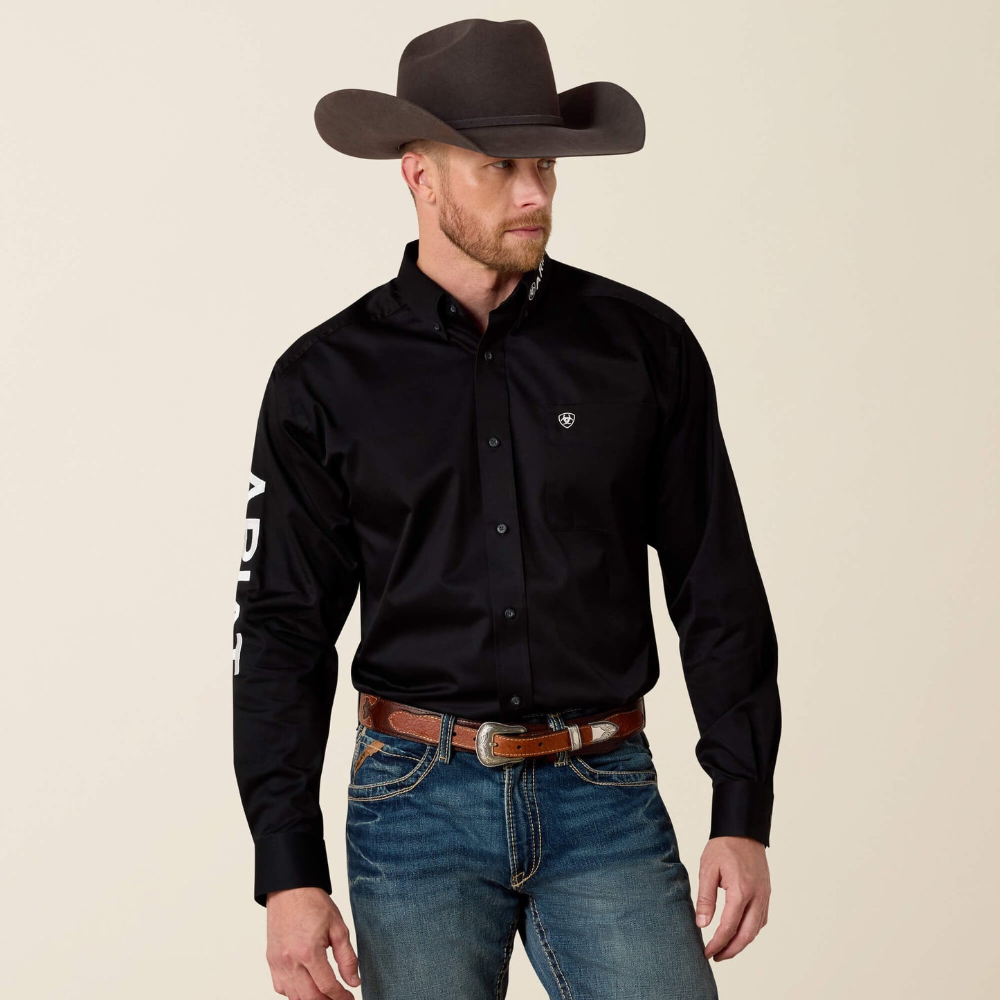 Ariat Men Team Logo Twill Classic Fit Shirt