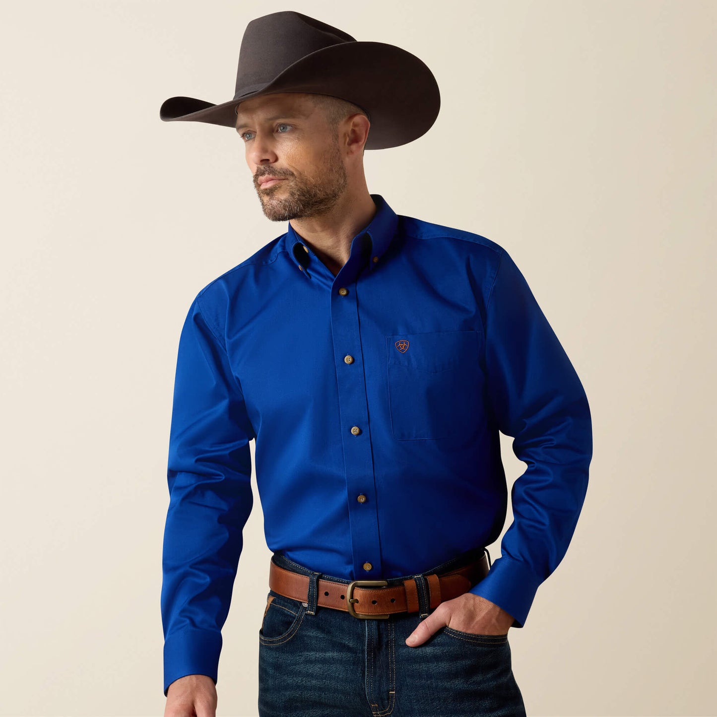 Ariat Men Solid Twill Classic Fit Shirt