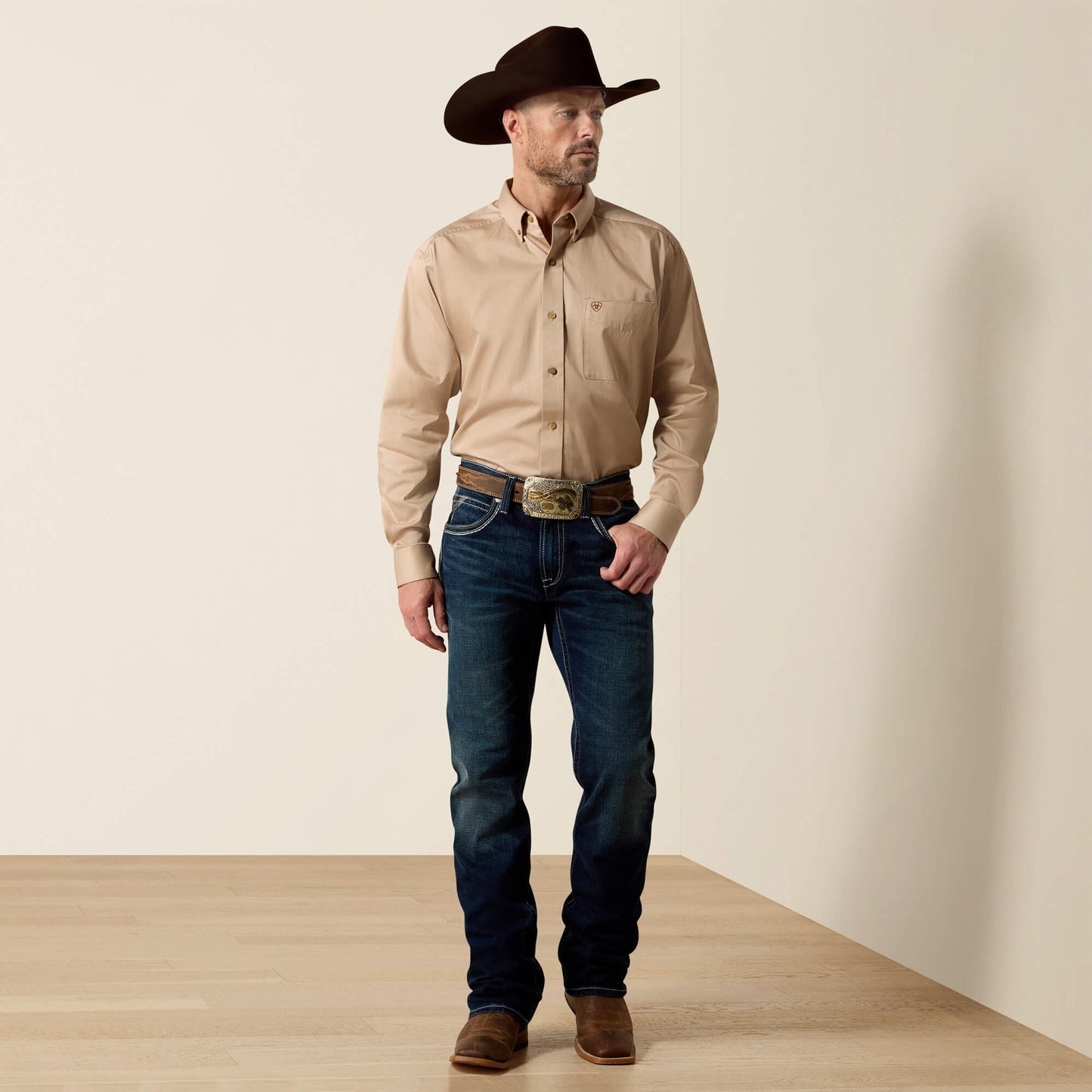 Ariat Men Solid Twill Classic Fit Shirt