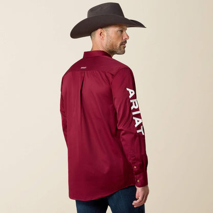Ariat Men Team Logo Twill Classic Fit Shirt