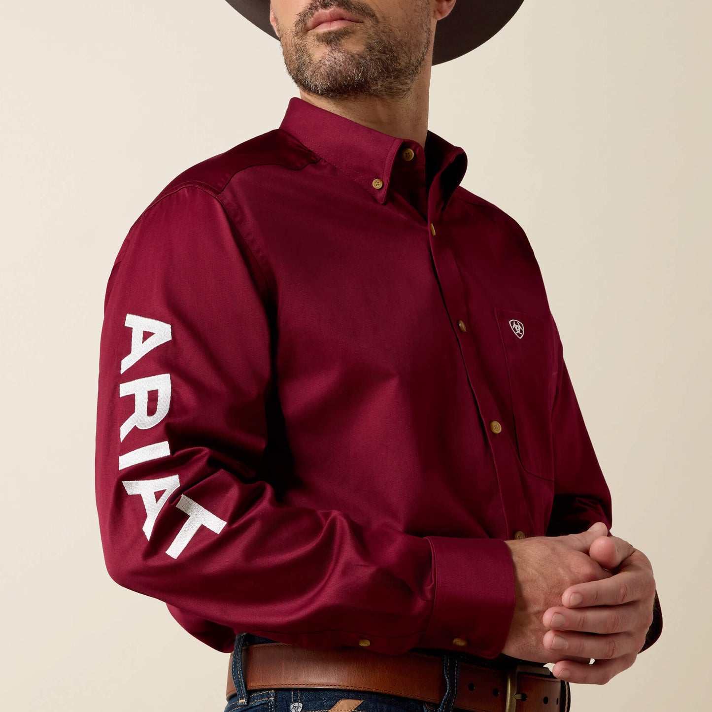 Ariat Men Team Logo Twill Classic Fit Shirt