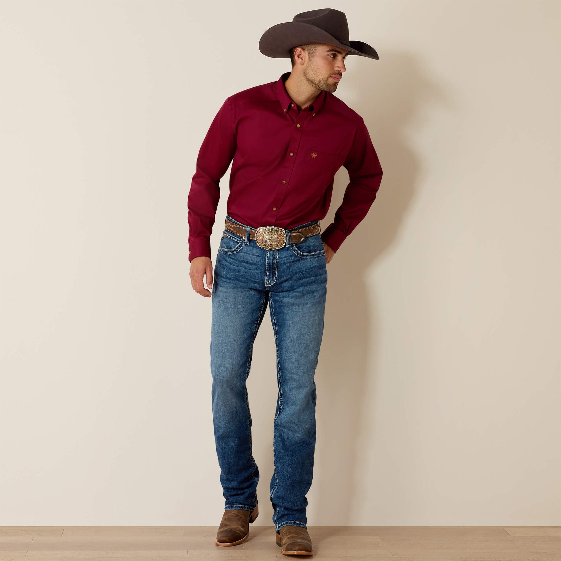 Ariat Men Solid Twill Classic Fit Shirt