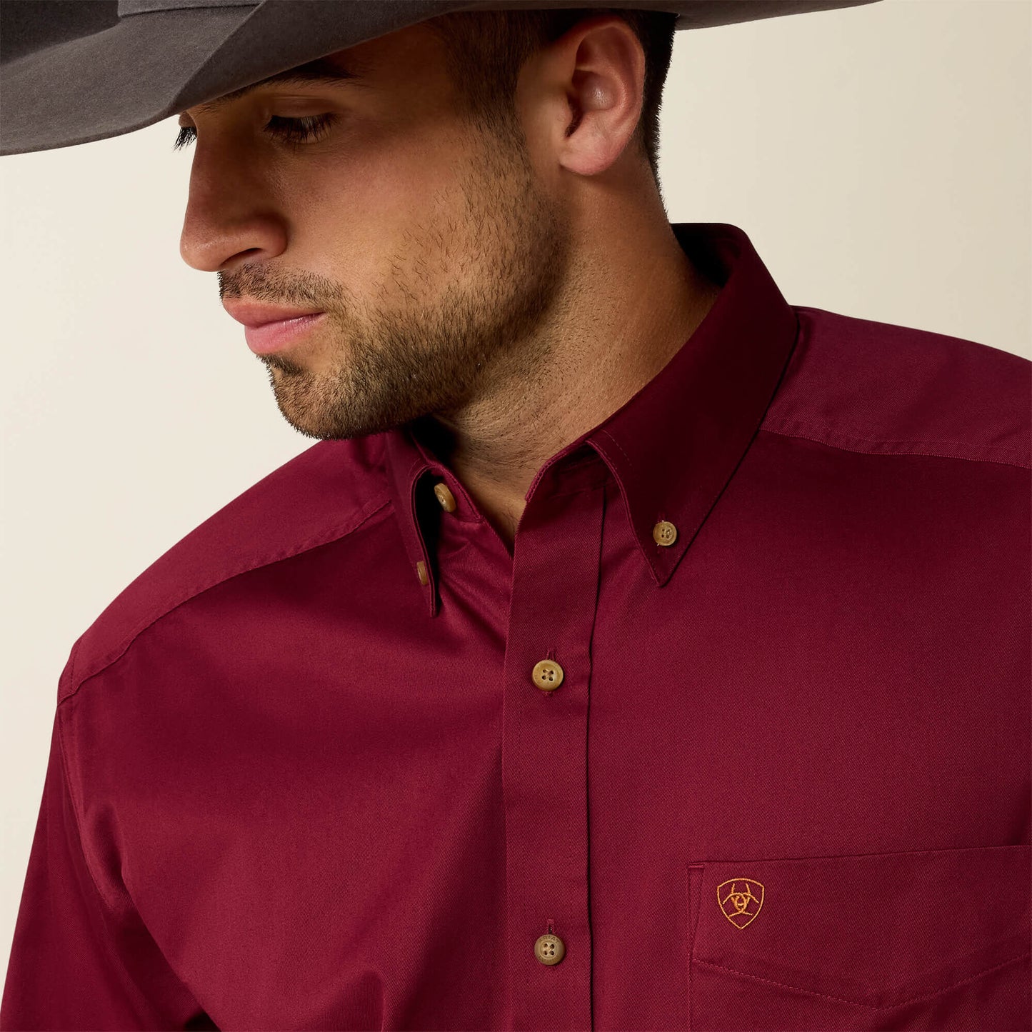 Ariat Men Solid Twill Classic Fit Shirt