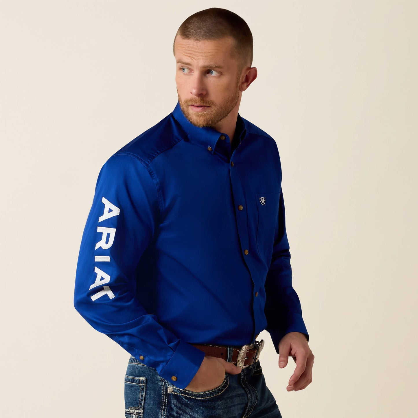 Ariat Men Team Logo Twill Classic Fit Shirt