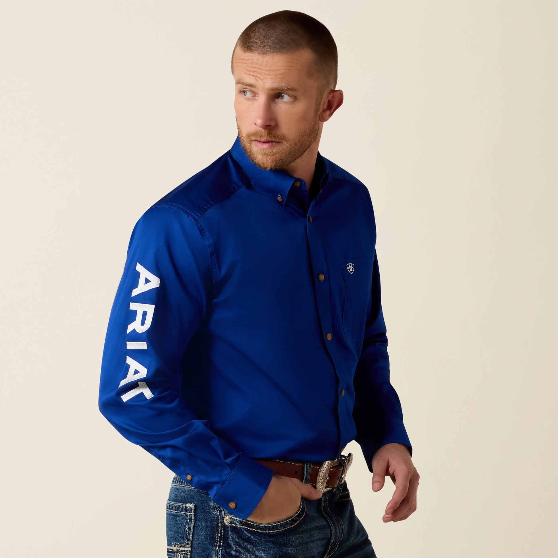 Ariat Men Team Logo Twill Classic Fit Shirt