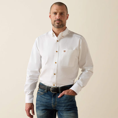 Ariat Men Solid Twill Fitted Shirt