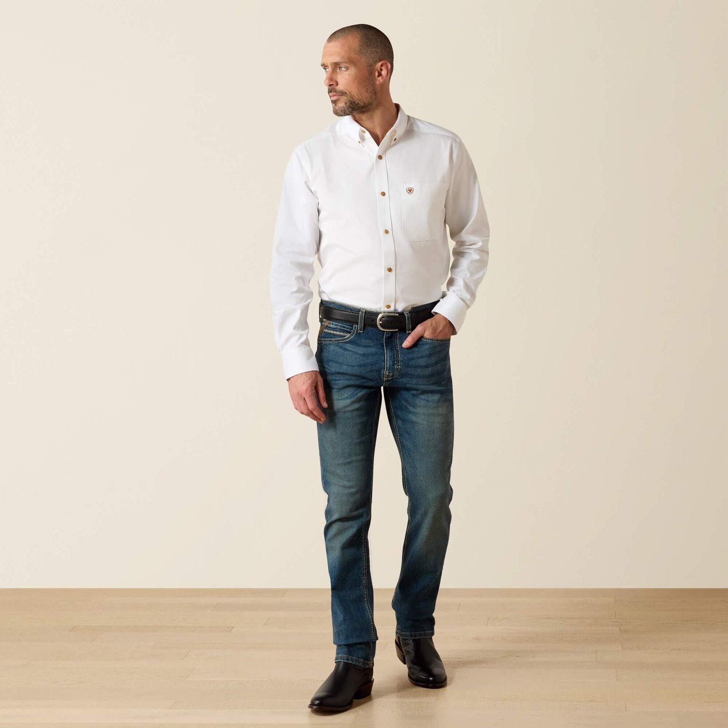 Ariat Men Solid Twill Fitted Shirt