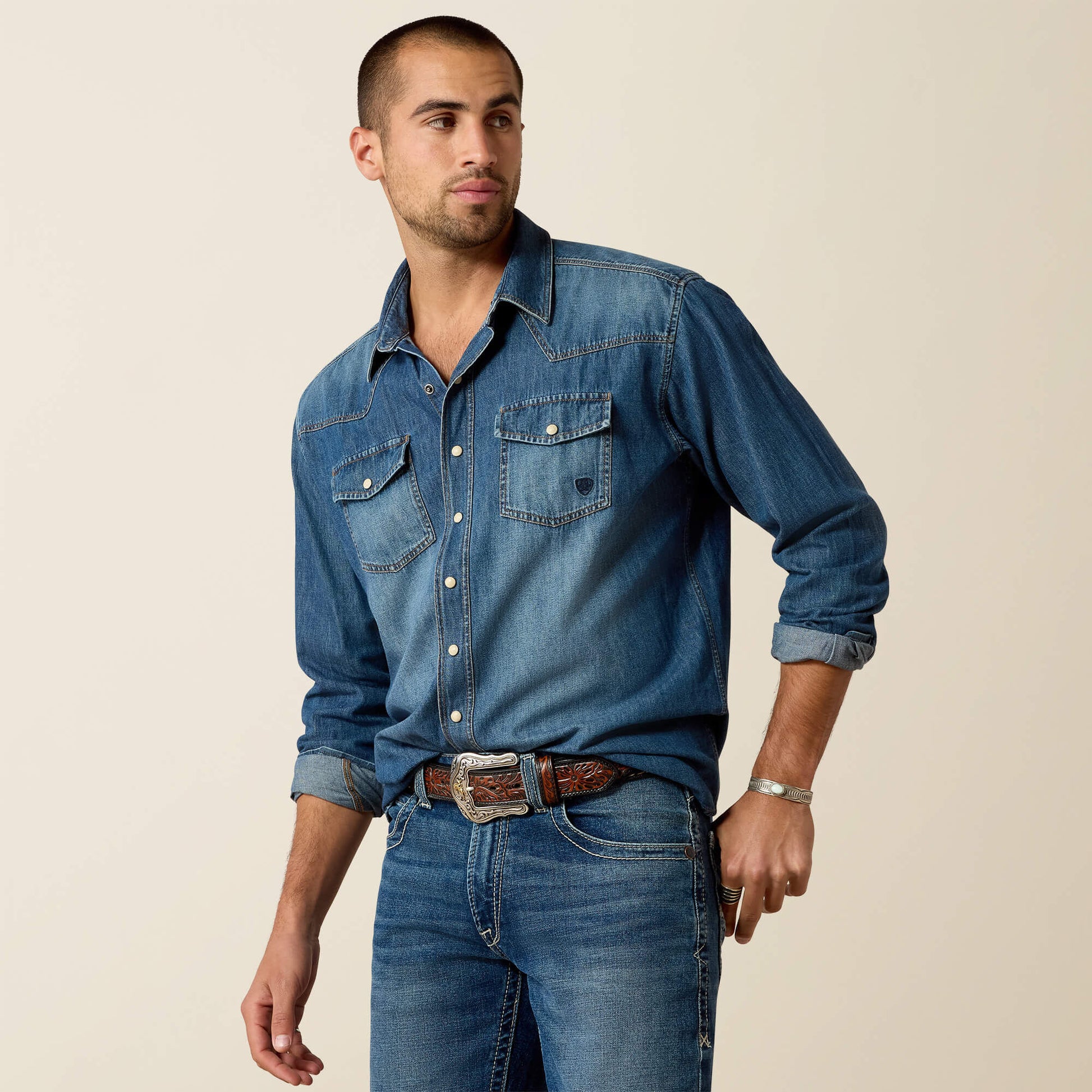 Ariat Men|Trends Denim Retro Fit Shirt