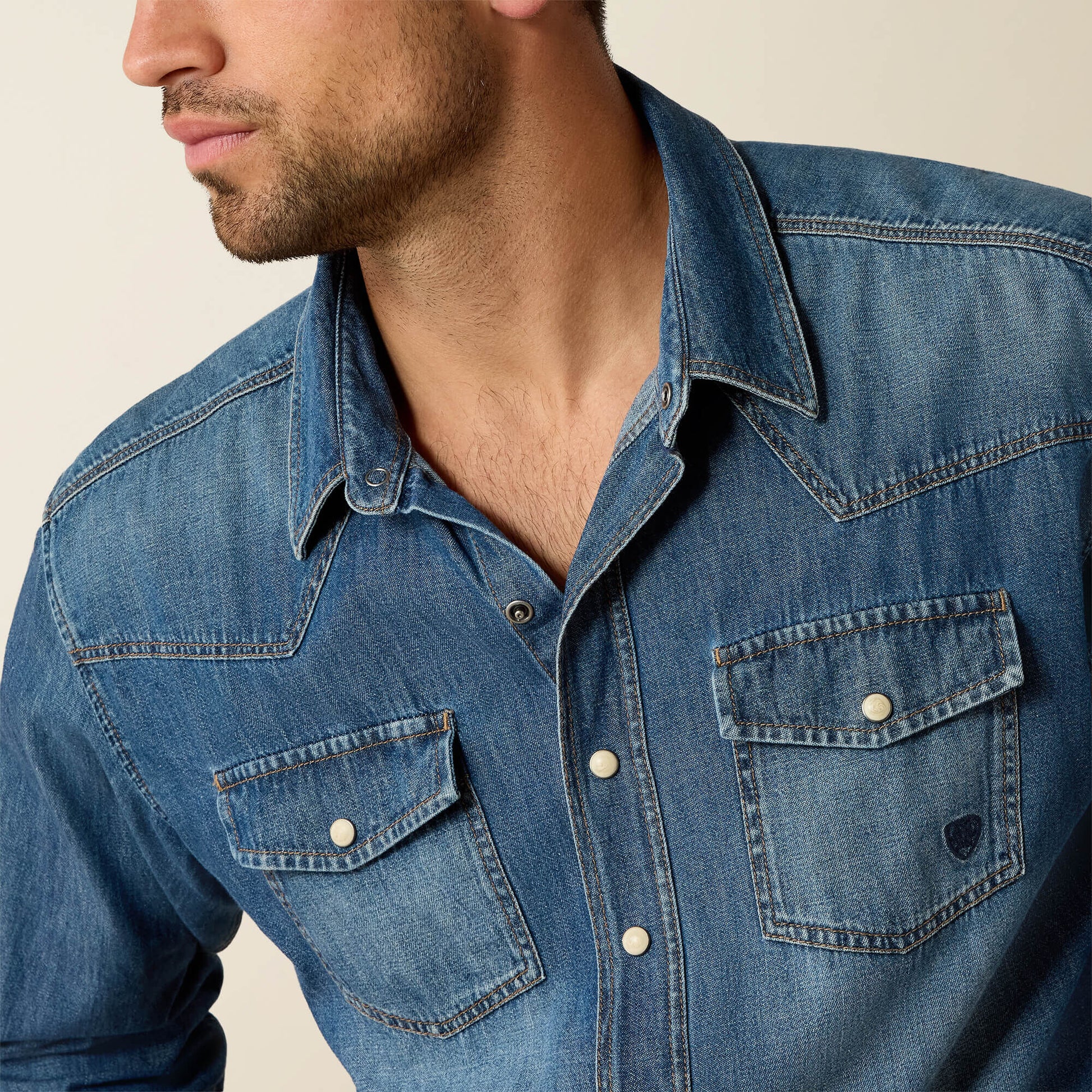 Ariat Men|Trends Denim Retro Fit Shirt