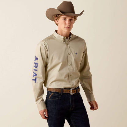 Ariat Men Team Logo Lightweight Twill Classic Fit Shirt