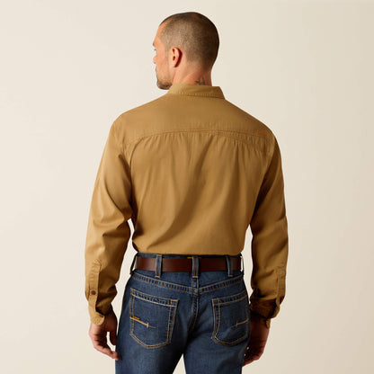 Ariat Men Rebar Washed Twill Work Shirt