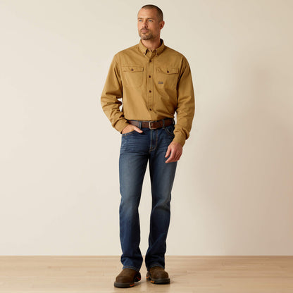 Ariat Men Rebar Washed Twill Work Shirt