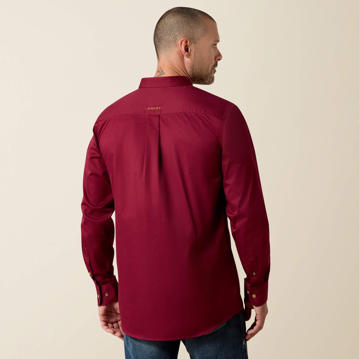 Ariat Men Solid Twill Fitted Shirt