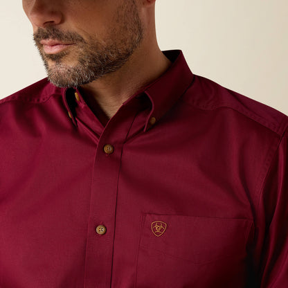 Ariat Men Solid Twill Fitted Shirt