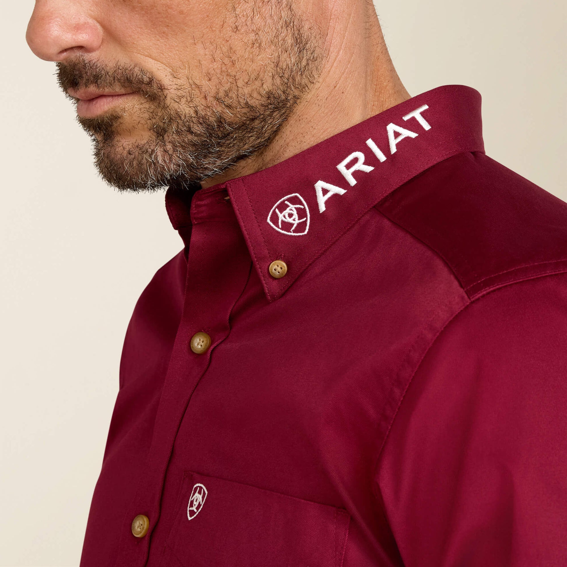 Ariat Men Team Logo Twill Fitted Shirt
