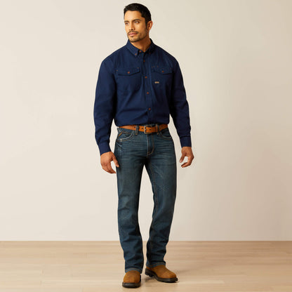 Ariat Men Rebar Washed Twill Work Shirt