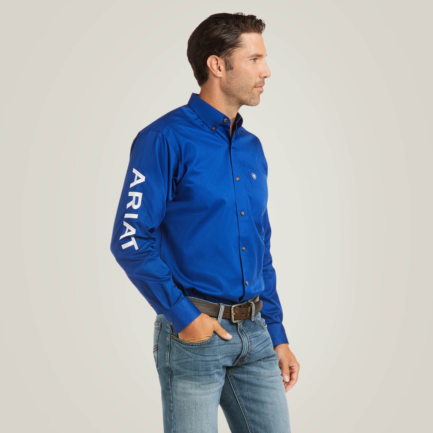Ariat Men Team Logo Twill Fitted Shirt