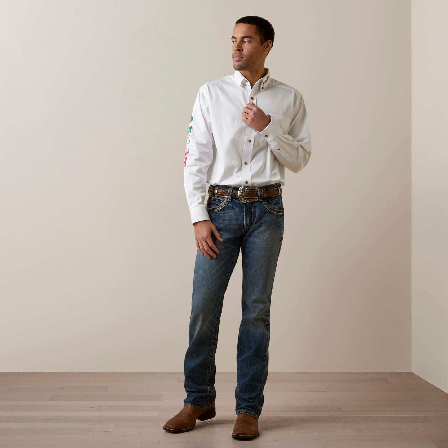 Ariat Men Team Logo Twill Classic Fit Shirt