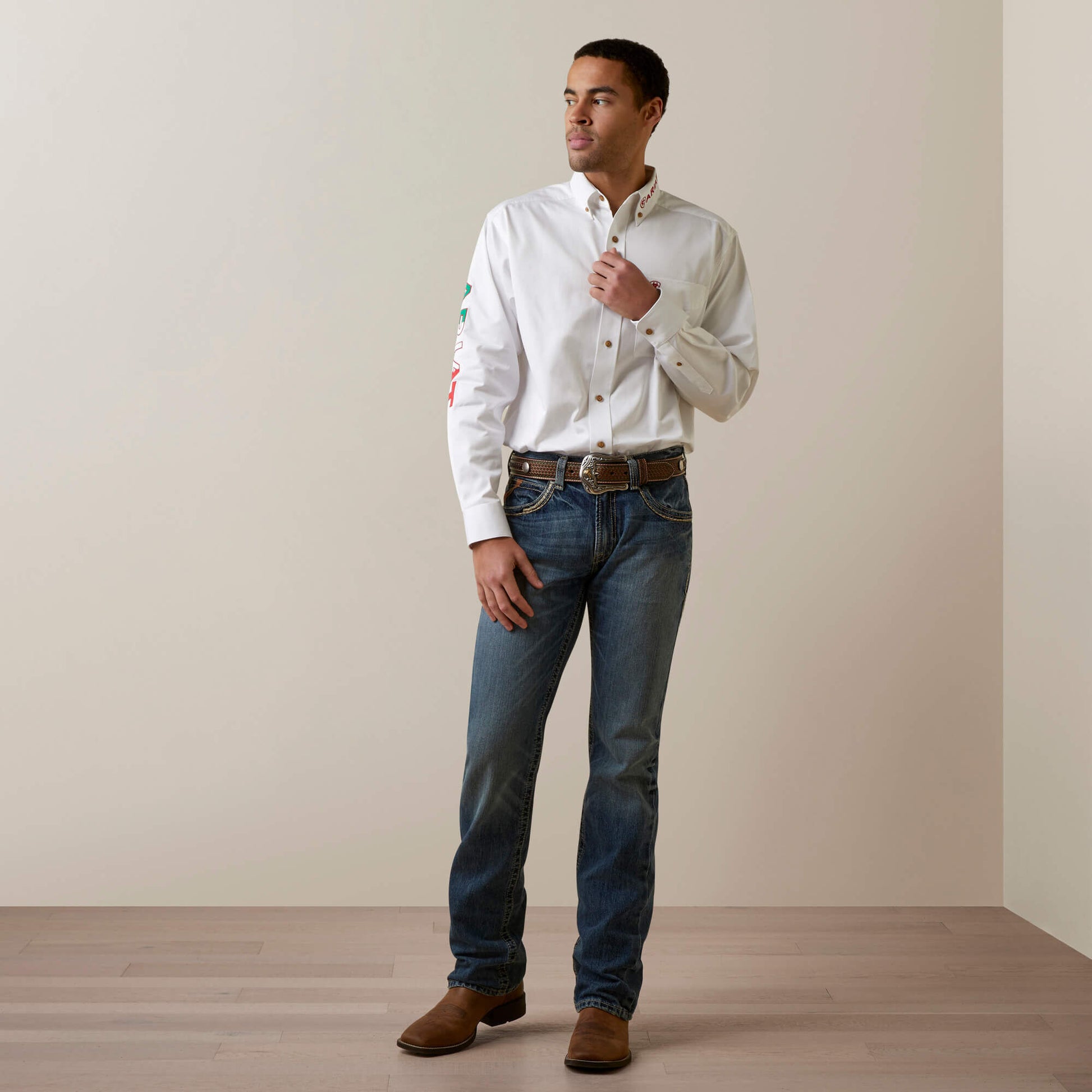 Ariat Men Team Logo Twill Classic Fit Shirt