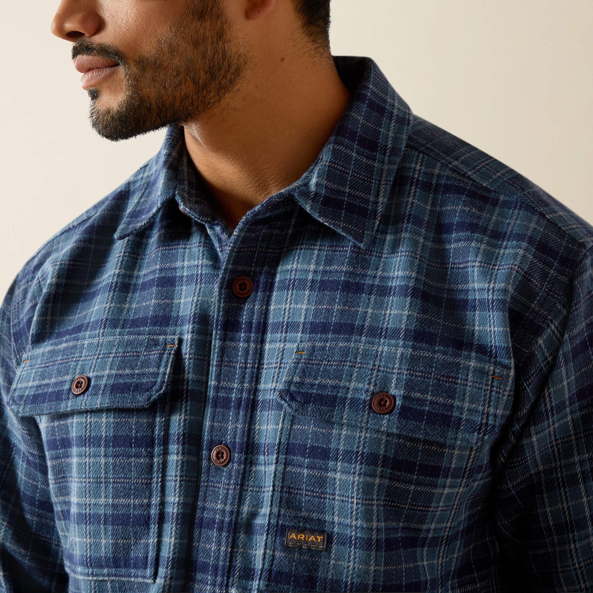 Ariat Men Rebar Heavy Flannel Work Shirt