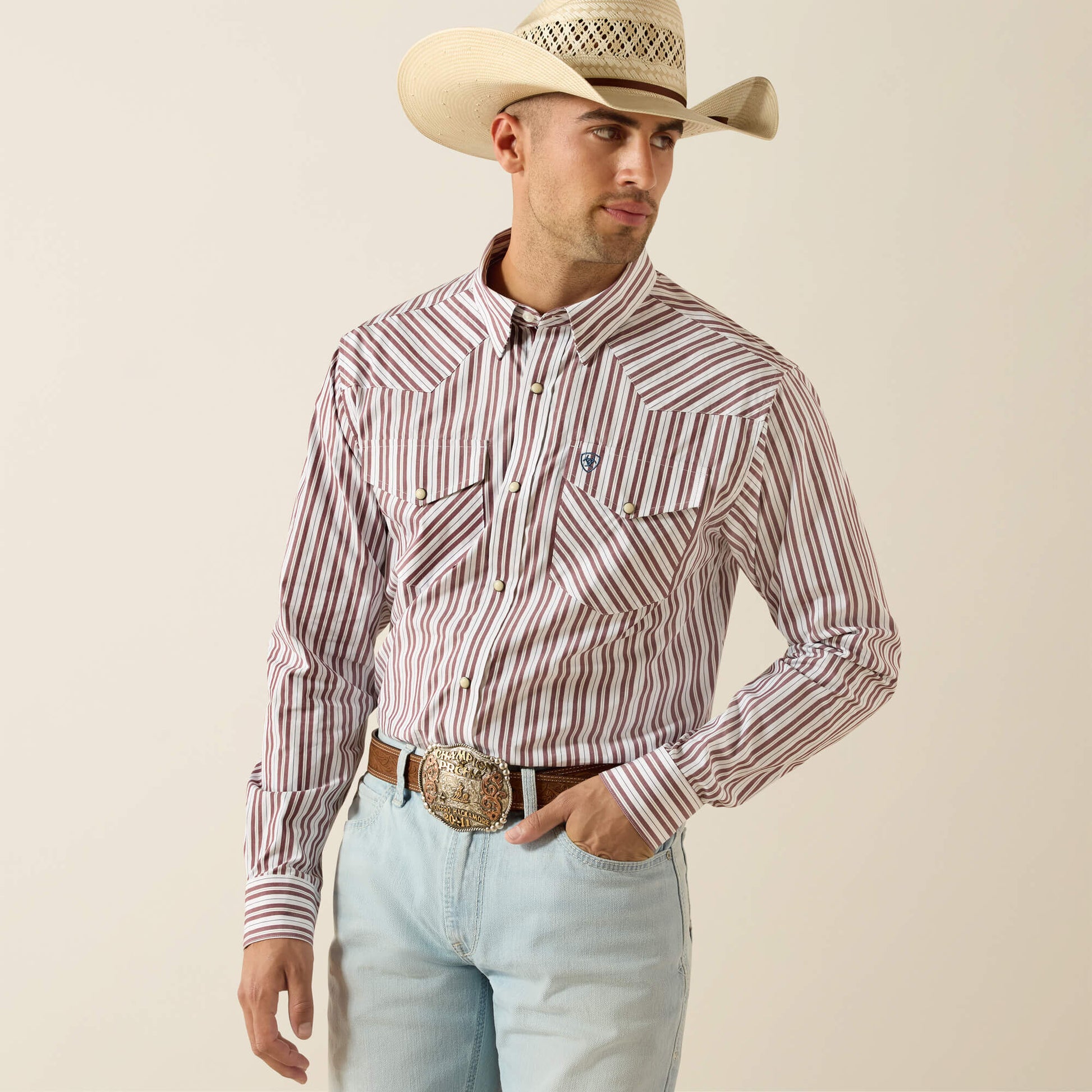 Ariat Men Pro Series Trae Fitted Snap Shirt