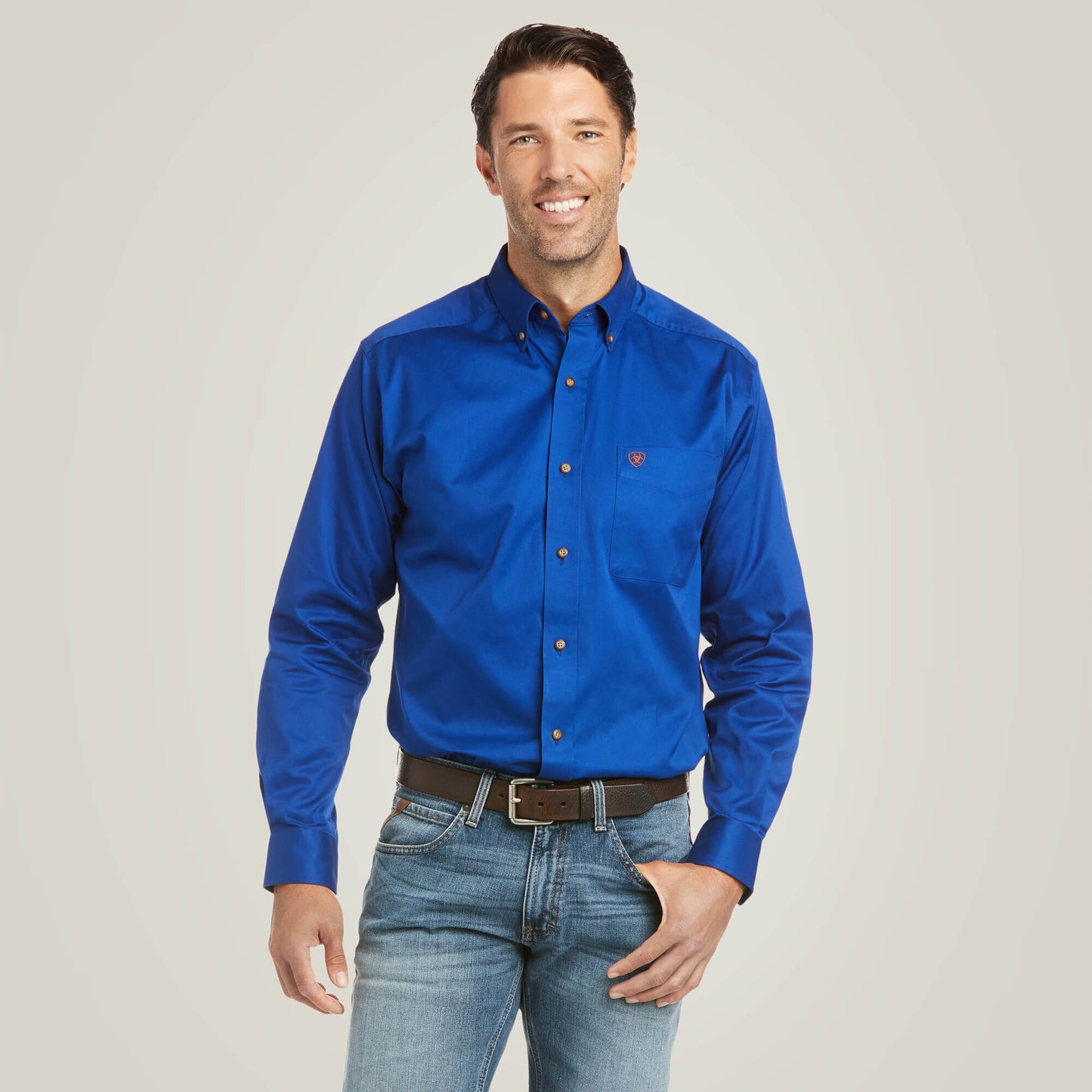 Ariat Men Solid Twill Fitted Shirt