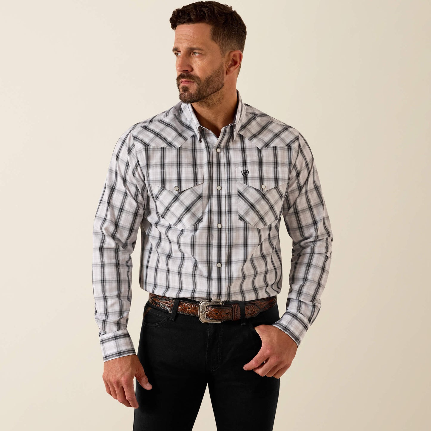 Ariat Men Wrinkle Free Ari Fitted Snap Shirt