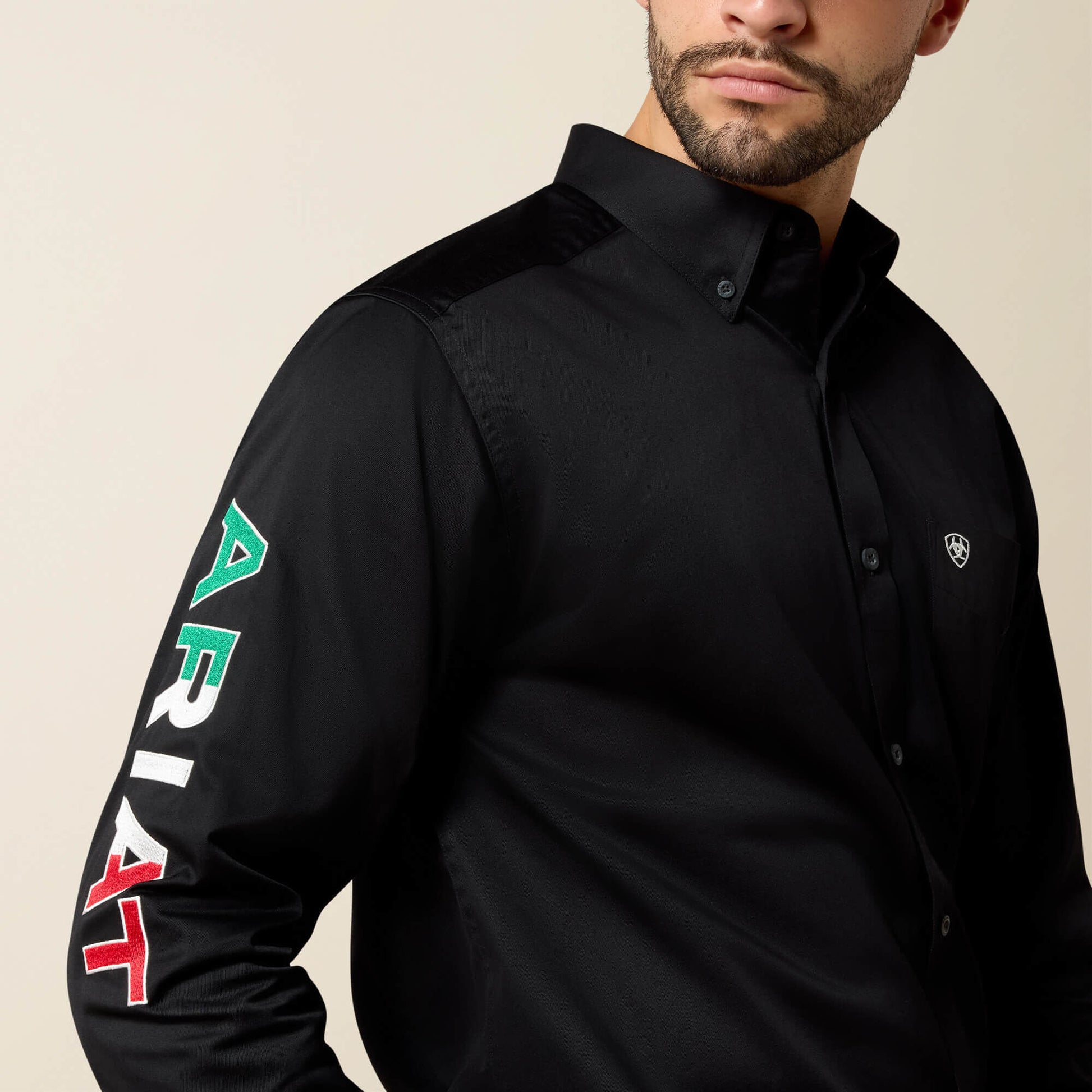 Ariat Men Team Logo Twill Fitted Shirt