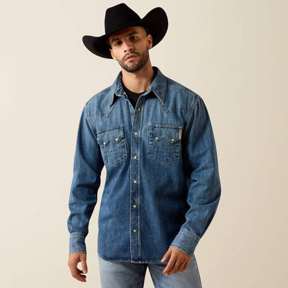 Ariat Men|Trends Sawtooth Denim Retro Fit Shirt