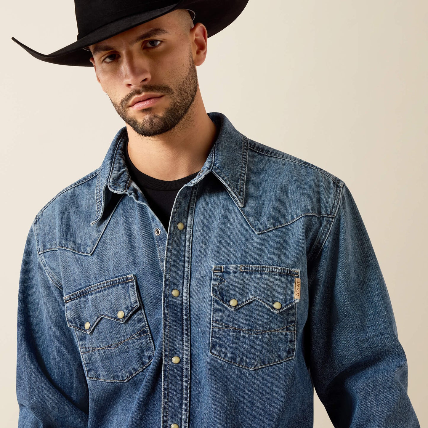 Ariat Men|Trends Sawtooth Denim Retro Fit Shirt