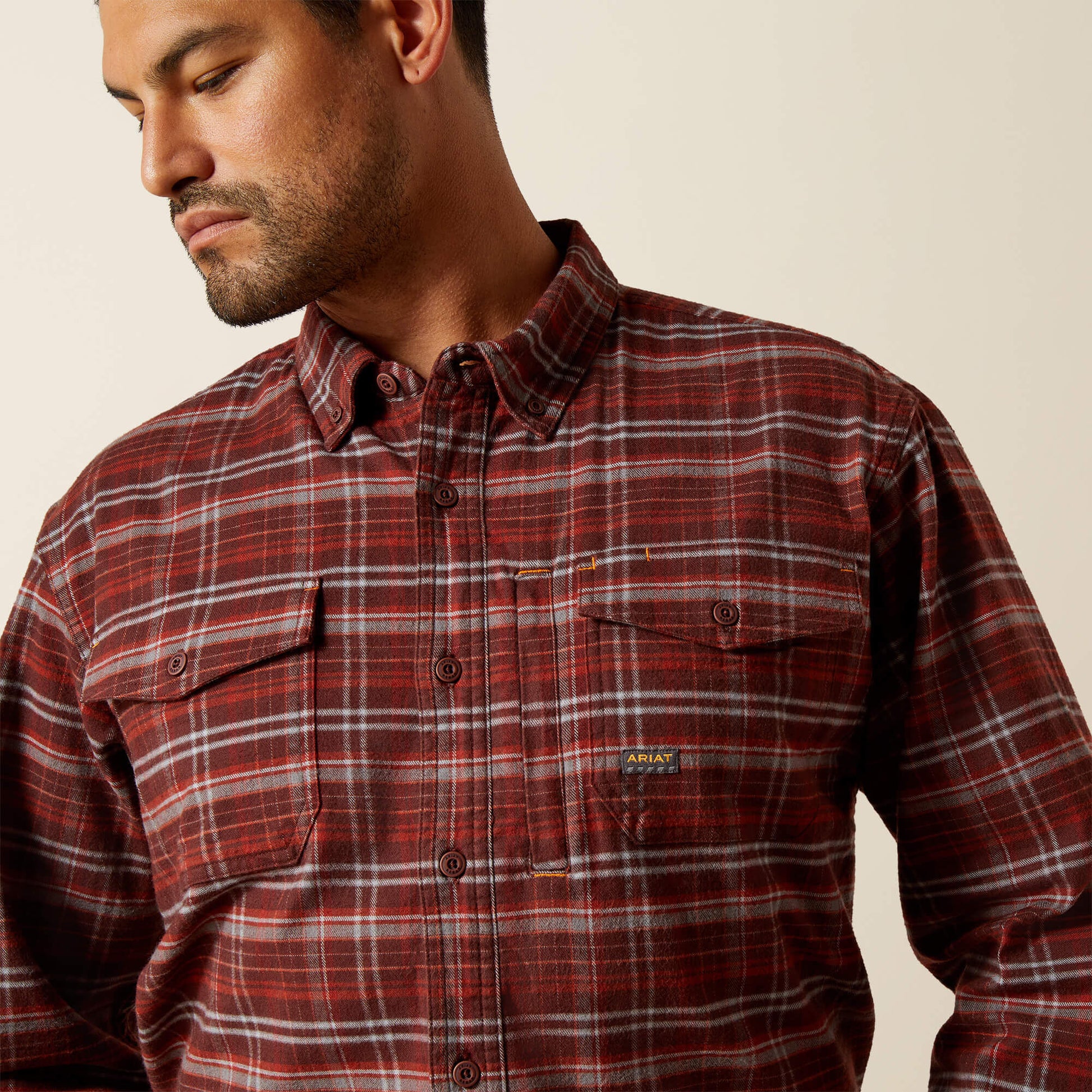 Ariat Men Rebar Flannel DuraStretch Work Shirt
