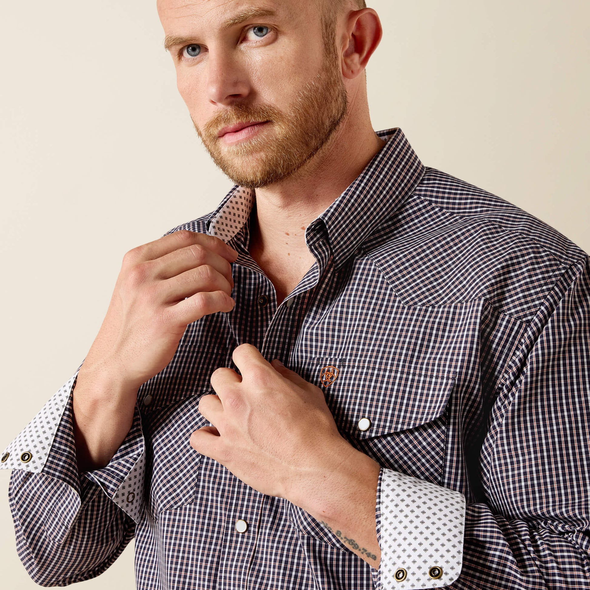 Ariat Men Wrinkle Free Adonis Classic Fit Snap Shirt