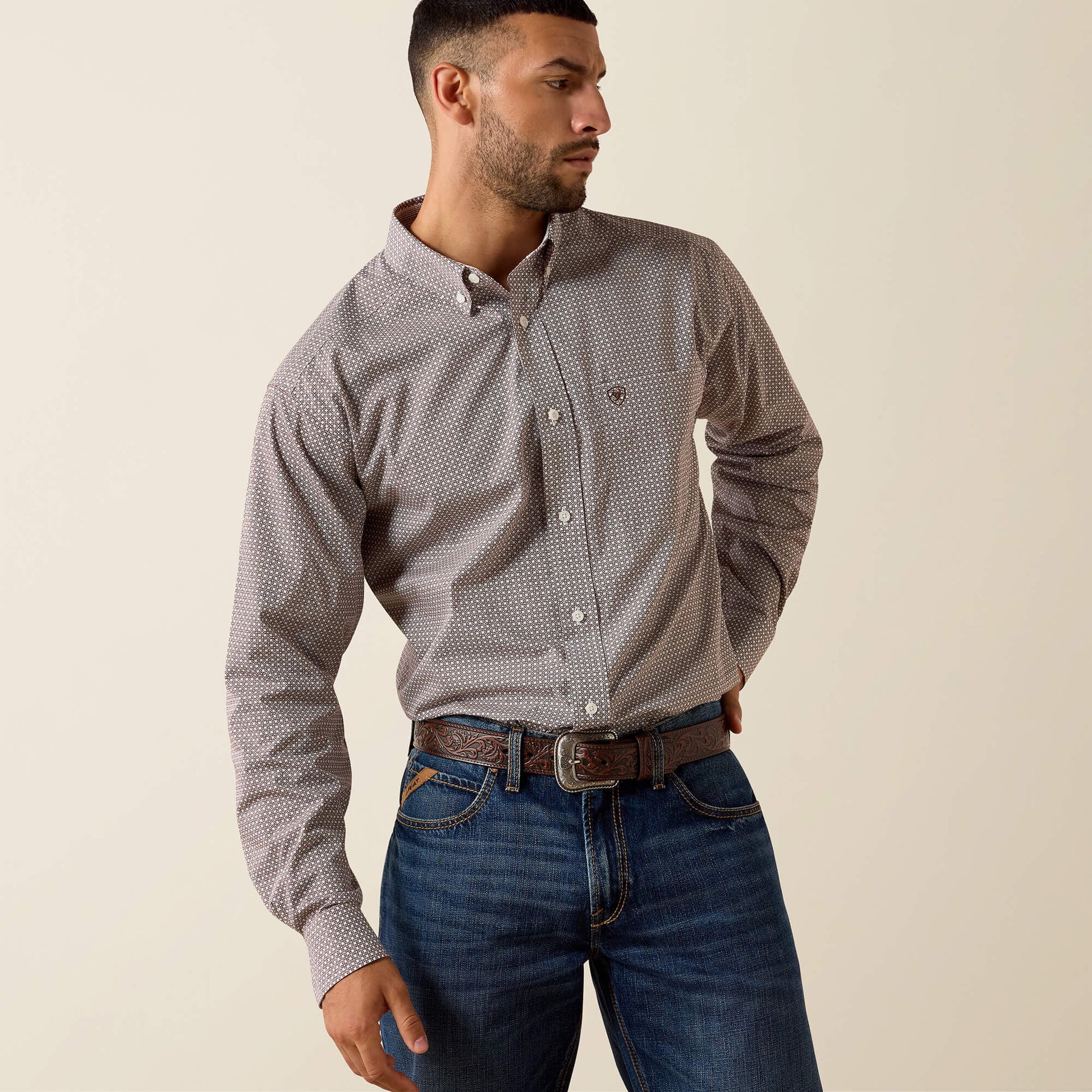 Ariat Men Wrinkle Free Alden Classic Fit Shirt