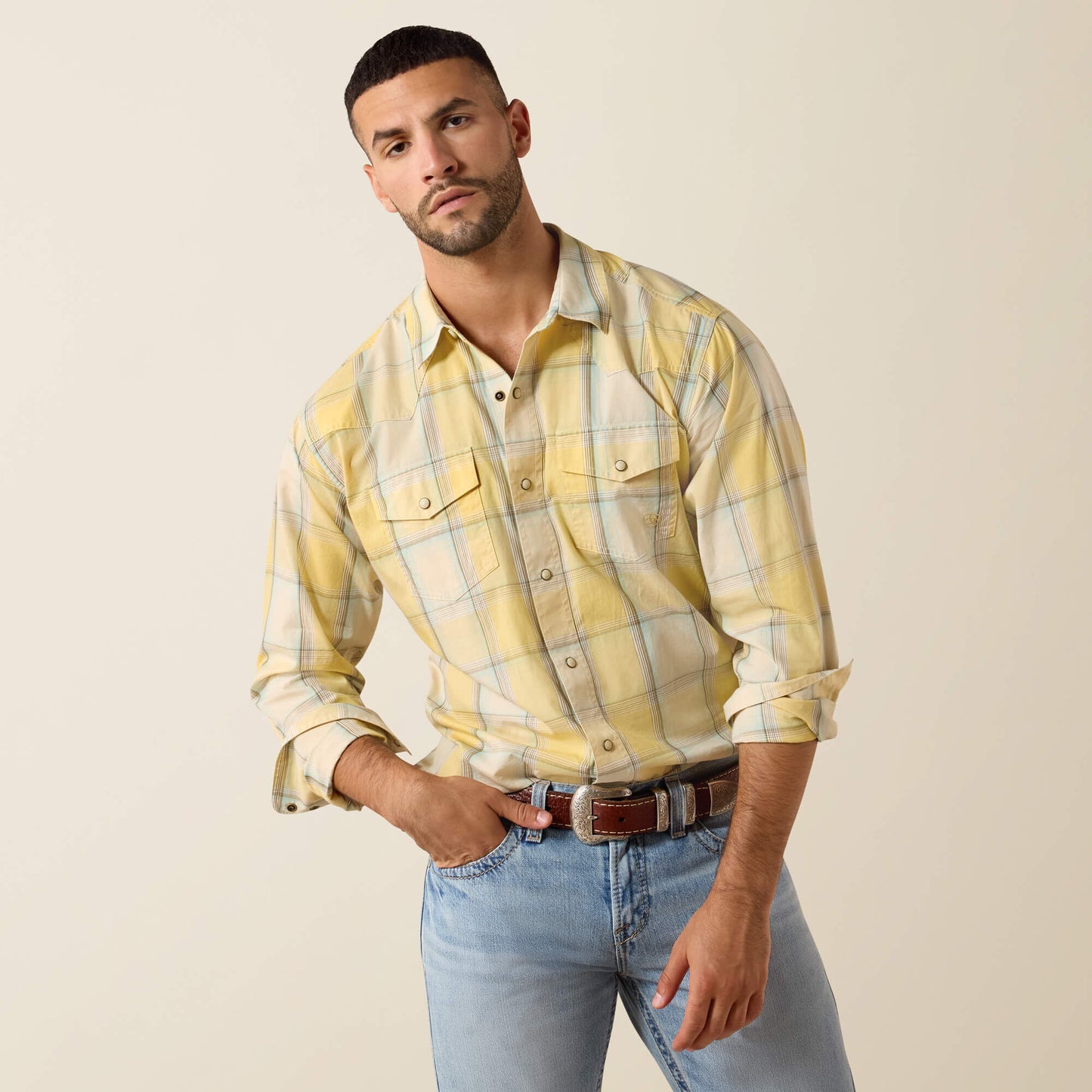 Ariat Men Retro Hux Fitted Snap Shirt