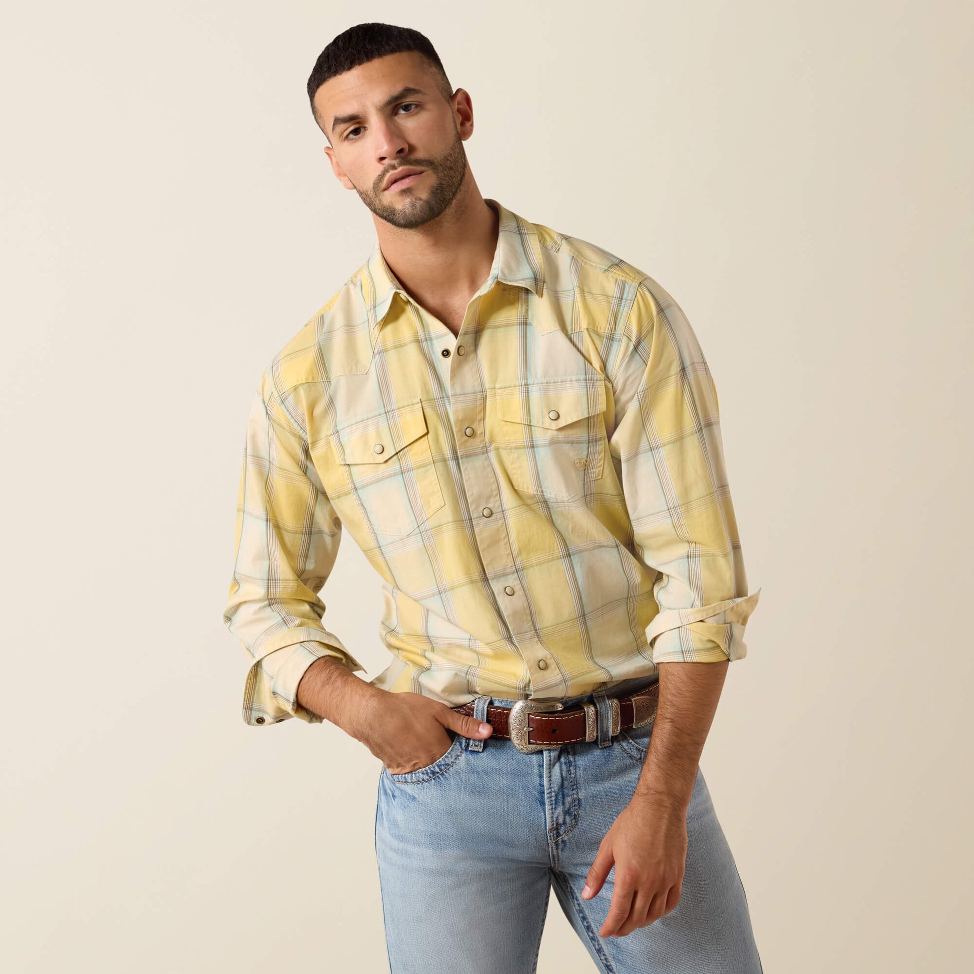 Ariat Men Retro Hux Fitted Snap Shirt